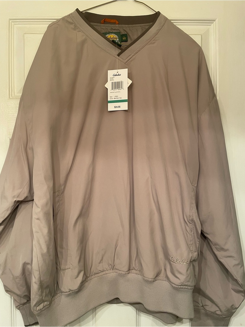 Cabela's British Tan Pullover Windshirt size L